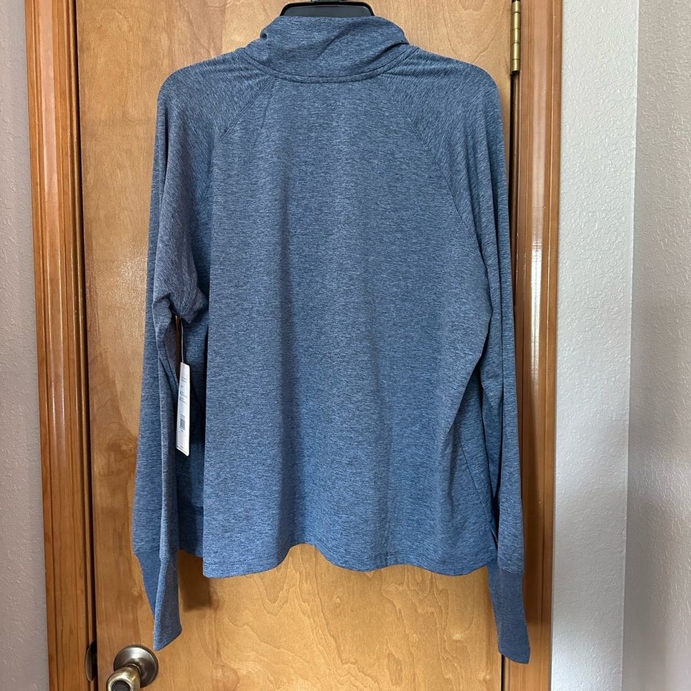 Danskin XXL super soft long sleeve quarter zipper stone wash Malenage - Picture 3 of 6